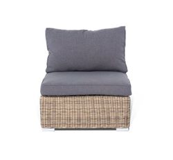 "Лунго" модуль диванный прямой с подушками, цвет соломенный