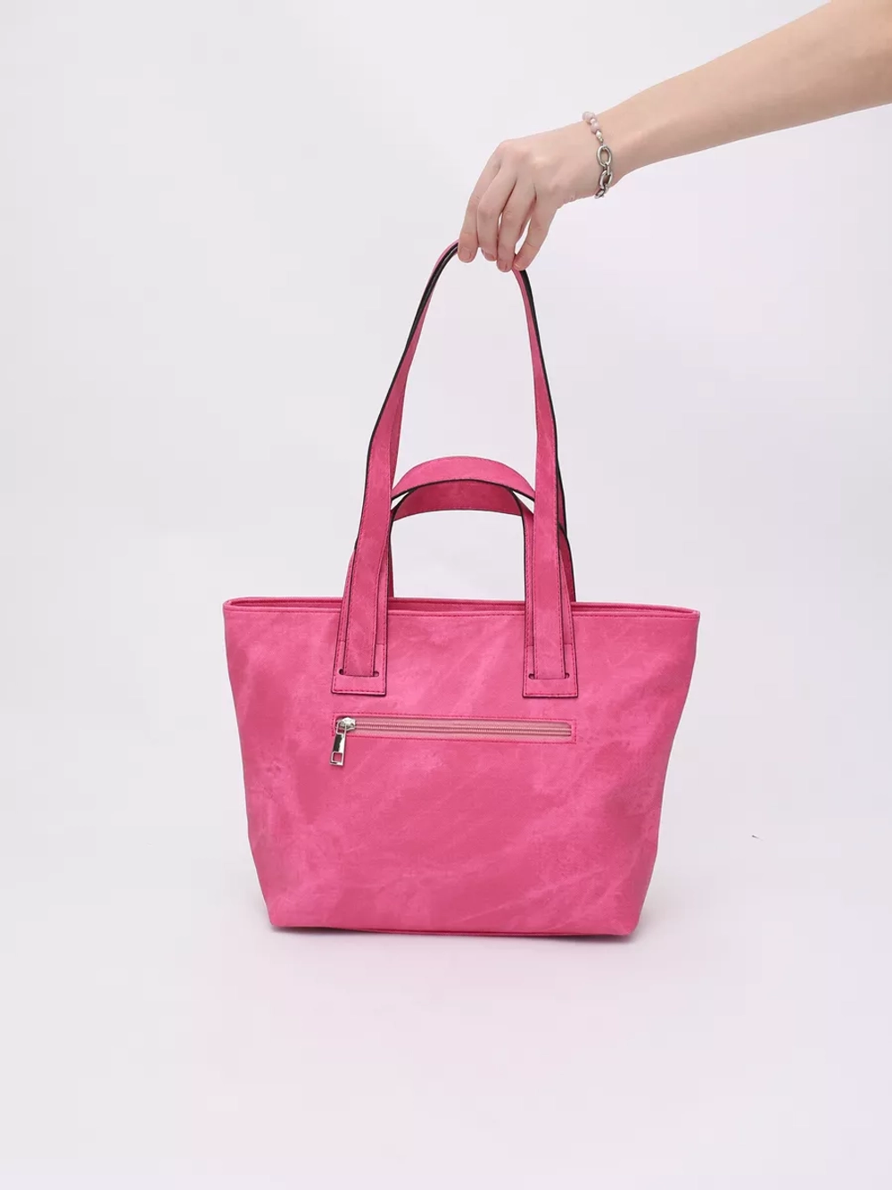 сумка тоут через плечо средняя с двумя ручками