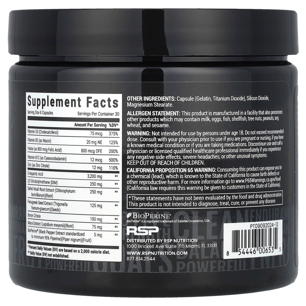 RSP Nutrition, Prime-T`` 240 капсул