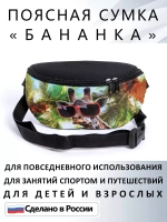 Сумка поясная тканевая бананка для путешествий подарок