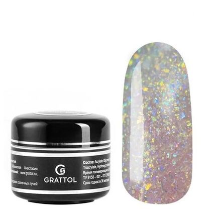 Grattol Gel Camouflage Farfor 14 - Гель камуфлирующий с шиммером, 15мл
