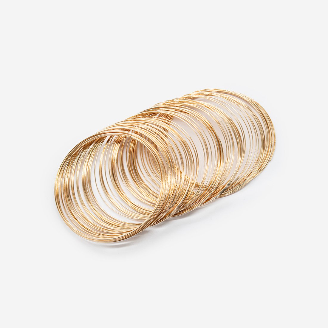 Мемори проволока для браслетов, диаметр 60мм, позолота, сталь