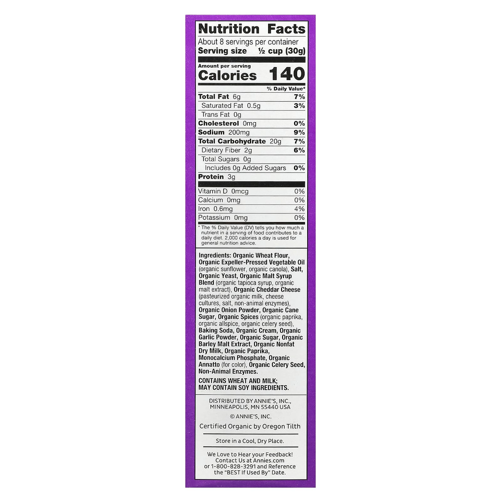 Annie's Homegrown, Снек, оригинальный, 255 г (9 унций)