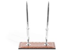 Офисный набор для руководителя Комфорт из кожи FG Tan treccia/шоколад 7 предметов