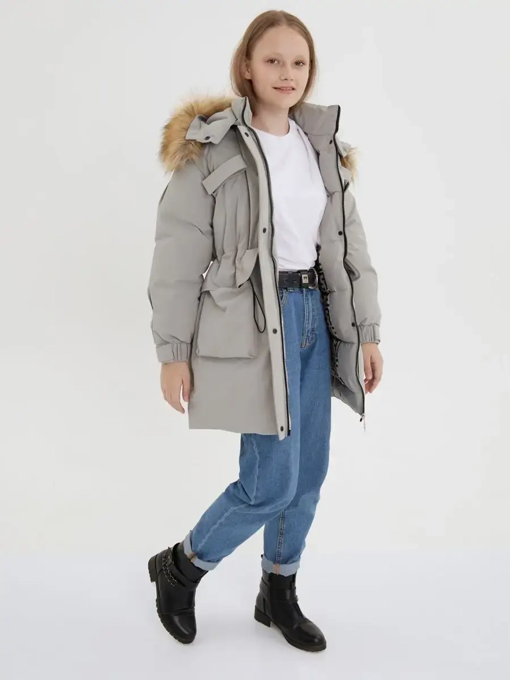 куртка удлиненная зима