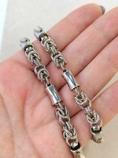 2022-р Цепь "Византия", звено 6,5мм, родий