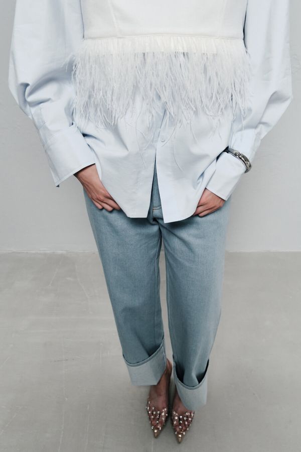 Топ с перьями