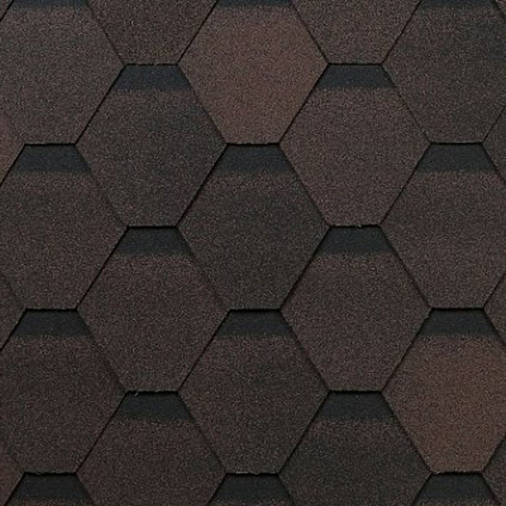 Гибкая черепица ТЕХНОНИКОЛЬ SHINGLAS Оптима Коричневый 3м