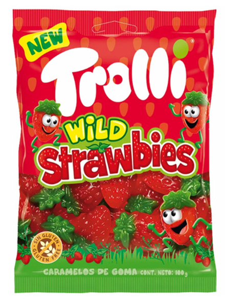 Немецкий мармелад Trolli Wild Strawbies "Земляника" 100 г.