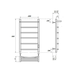 Полотенцесушитель электрический Point Афина PN04848P П5 400x800 с полкой, диммер справа, хром