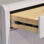 Комод Мадейра из массива сосны с дубовыми ручками, белый