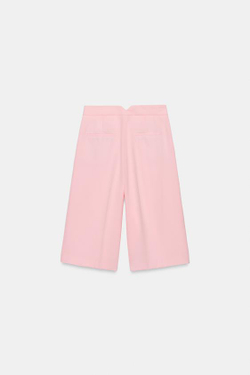 ZARA БЕРМУДЫ С ЗАЩИПАМИ И ЗАПАХОМ, РОЗОВЫЙ