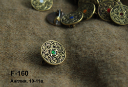 Фибула. Англия 10-11 в. (круглая, эмаль)