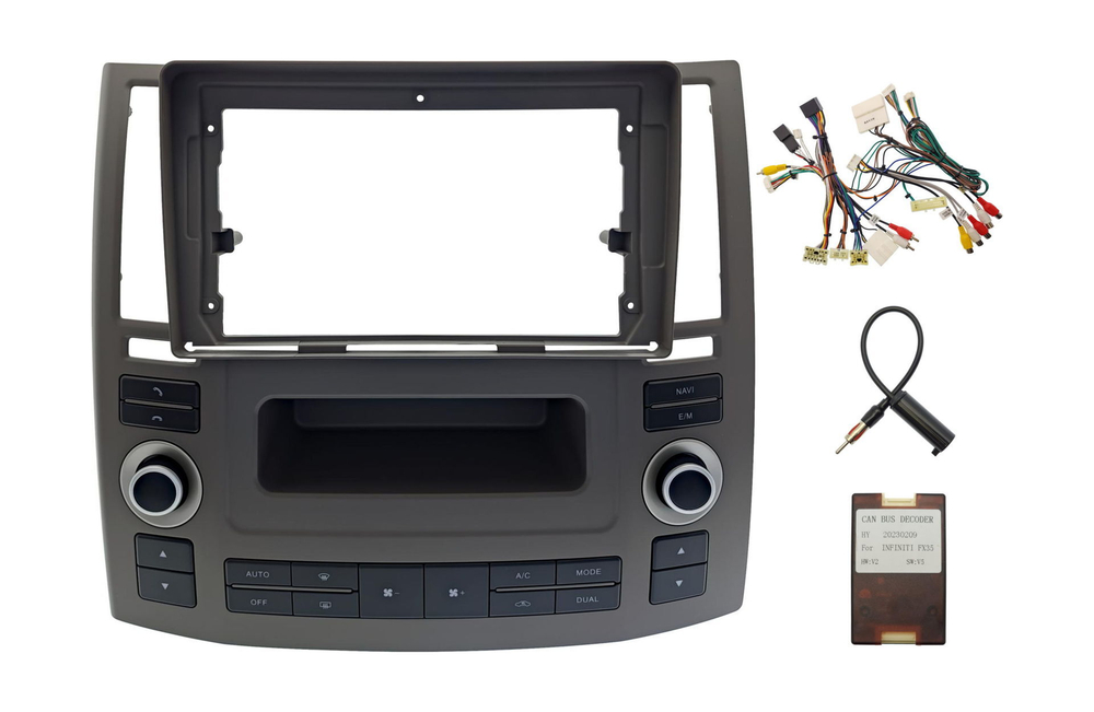 Комплект рамки с разъёмами 9" Infiniti FX35, FX45 (S50) 2006-2008 с кнопками - Car-Smart 9685