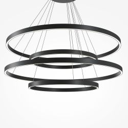 Люстра подвесная светодиодная диммируемая Maytoni Rim MOD058PL-L174BK