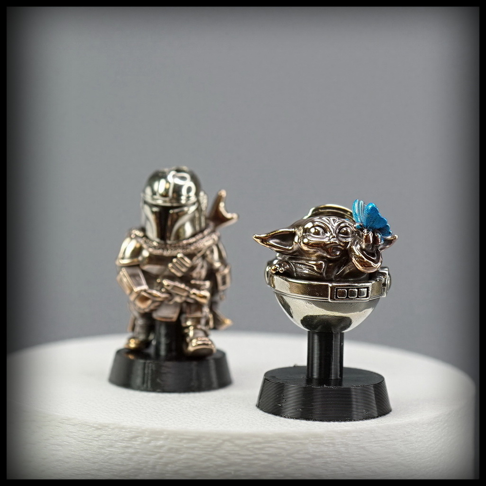 Темлячная бусина "Мандо + Грогу" для ножей , биметалл , лимитка