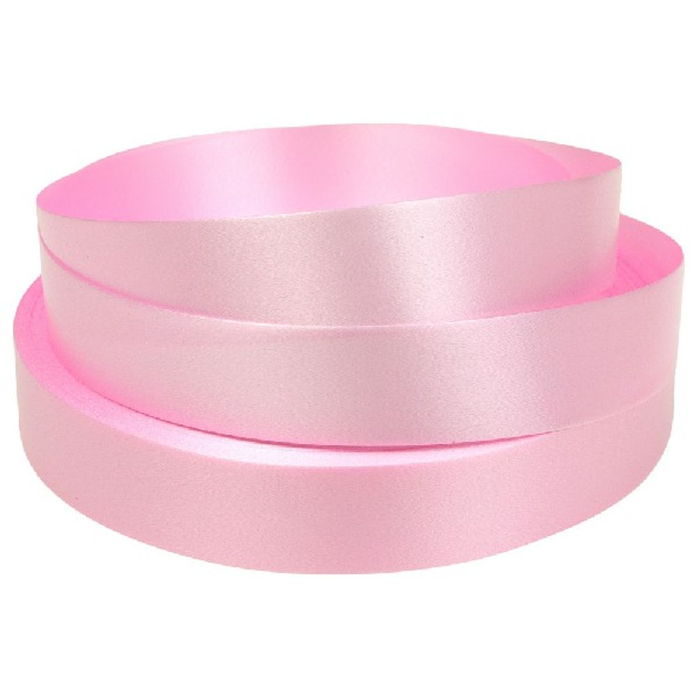 Лента 2см/100ярд простая РОЗОВОЕ КРУЖЕВО