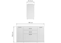 Комод Ливерпуль белый / ясень ваниль