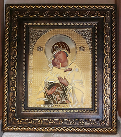 Владимирская икона Божией Матери малая 19×17см