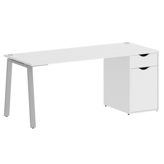 Home Office Стол письменный VR.SP-3-178.1.A Белый Бриллиант/Металл Серый 1780*720*750