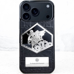 Премиум чехол для iPhone Георгий Победоносец - Euphoria HM Premium - натуральная кожа ювелирный сплав