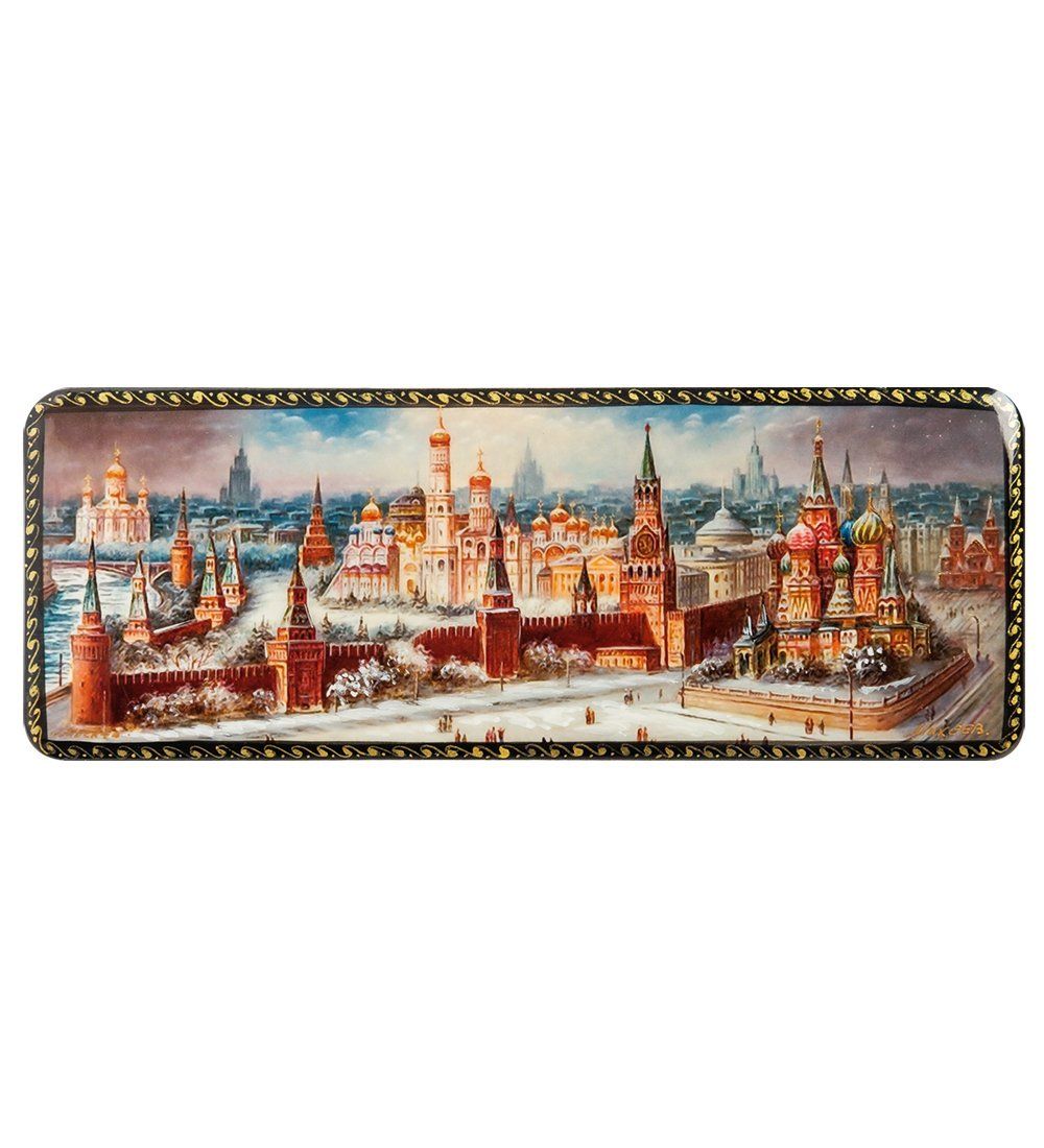 ШК-19/11 Шкатулка в технике декупаж «Москва» (19,5х7х3,5)