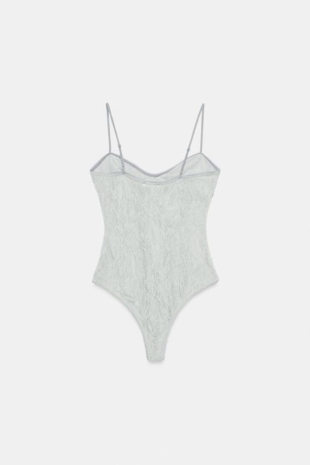 БОДИ ИЗ КОНТРАСТНОГО КРУЖЕВА - ZARA