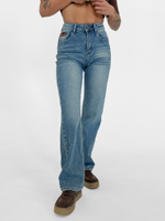 Джинсы Lanwin Х1865 однотонные прямые с вставкой на кармане