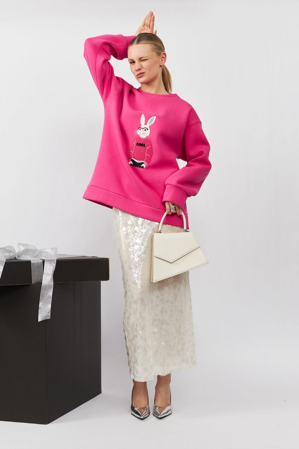 СВИТШОТ ЗАЙКА COOL FUCHSIA