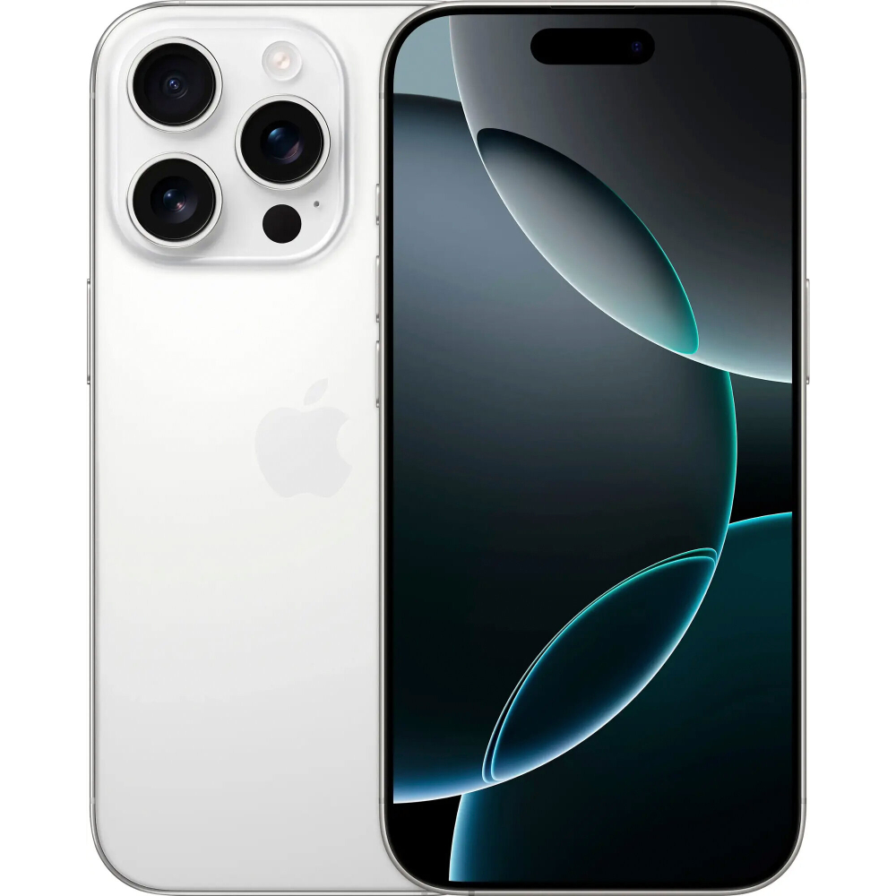Смартфон Apple iPhone 16 Pro 128 ГБ, Dual: Только eSim, White Titanium (белый титановый)