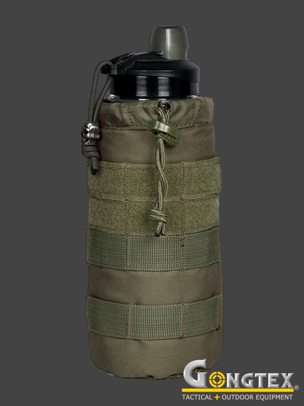 Тактическая бутылка с чехлом Gongtex Bottle Holder (WB0008). Олива