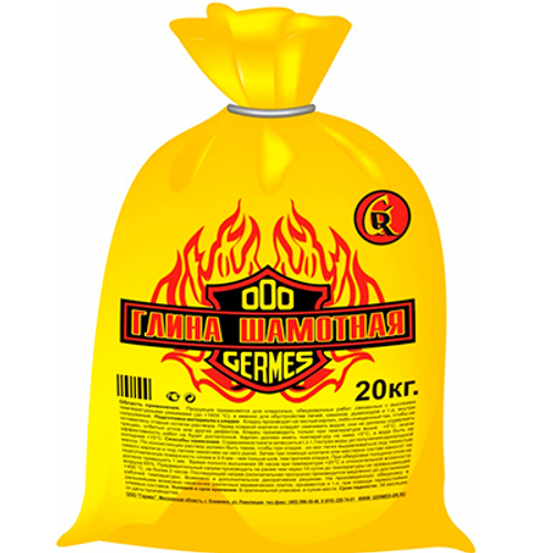 Глина шамотная Гермес огнеупорная. 20 кг.