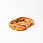 Менажница деревянная из сибирского кедра для подачи блюд и закусок с гравировкой "ТЫКОВКА". MG104