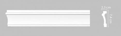 Молдинг гладкий Decomaster A018 74х23х2000мм