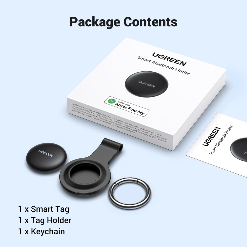 Смарт-трекер для поиска вещей, Bluetooth/GPS, UGREEN 60387