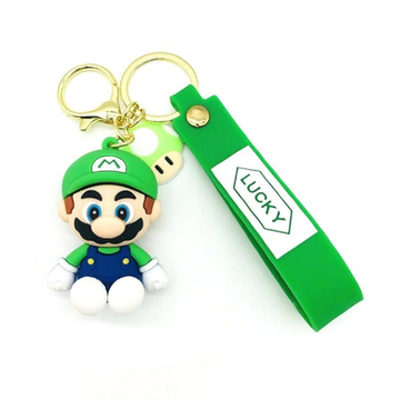 Брелок объёмный Марио, зелёный, с ремешком