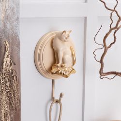 Настенный крючок Кошечка Айвори