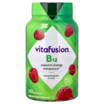 VitaFusion, жевательный витамин B12, малина, 140 жевательных таблеток (500 мкг в 1 таблетке)