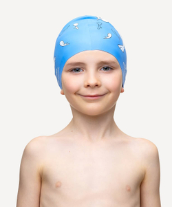 Шапочка для плавания Floater Blue, силикон, детский