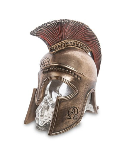 Veronese WS-1027 Флакон «Спартанский шлем на стеклянном черепе»