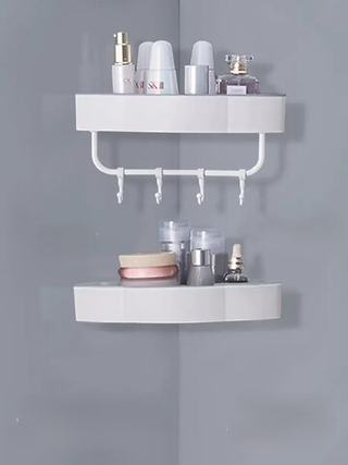 Полка для ванной угловая навесная настенная без сверления