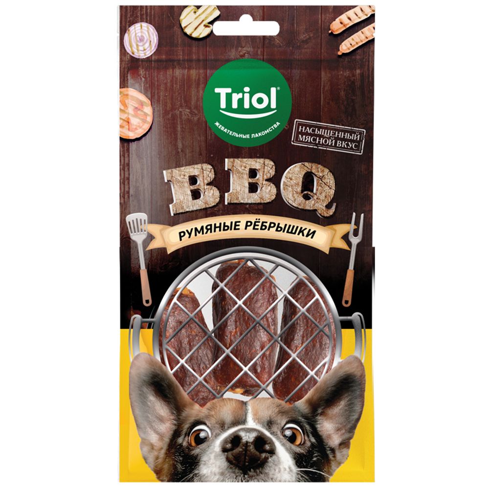 Лакомство для собак &quot;Румяные рёбрышки&quot;, 110г, серия BBQ, Triol