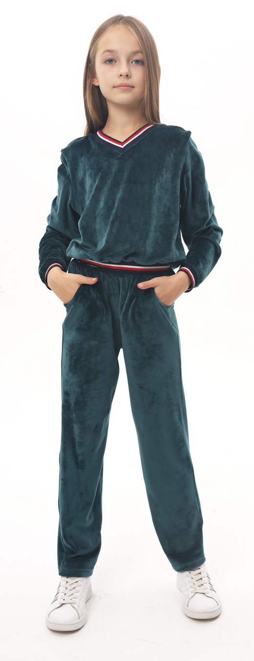 Велюровый костюм изумруд