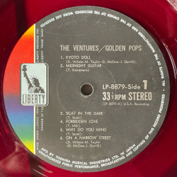 Винтажная виниловая пластинка LP The Ventures Golden Pops (Japan 1969) (No Obi) (Red Wax Vinyl)