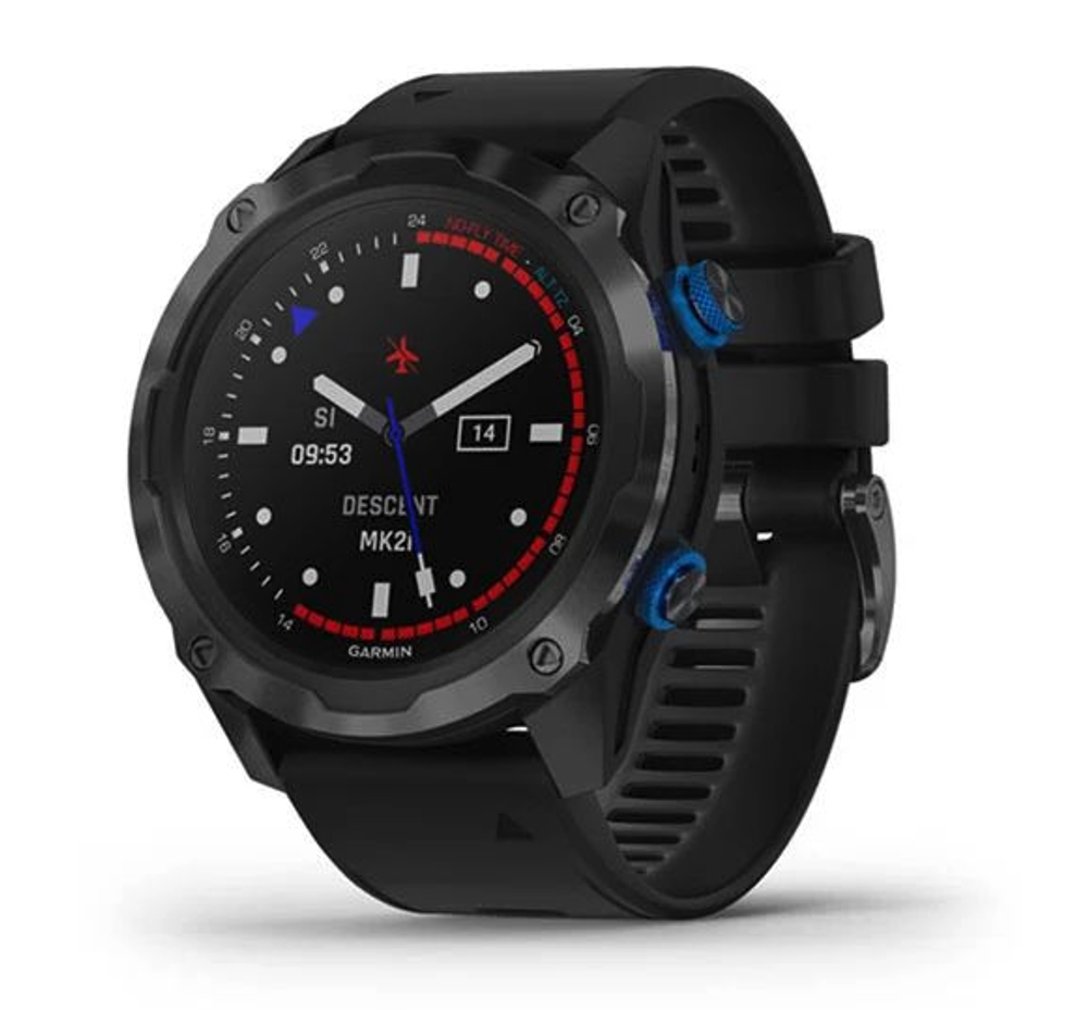 Смарт-часы Garmin Descent Mk2i титановые с DLC-покрытием и черным ремешком (010-02132-11)