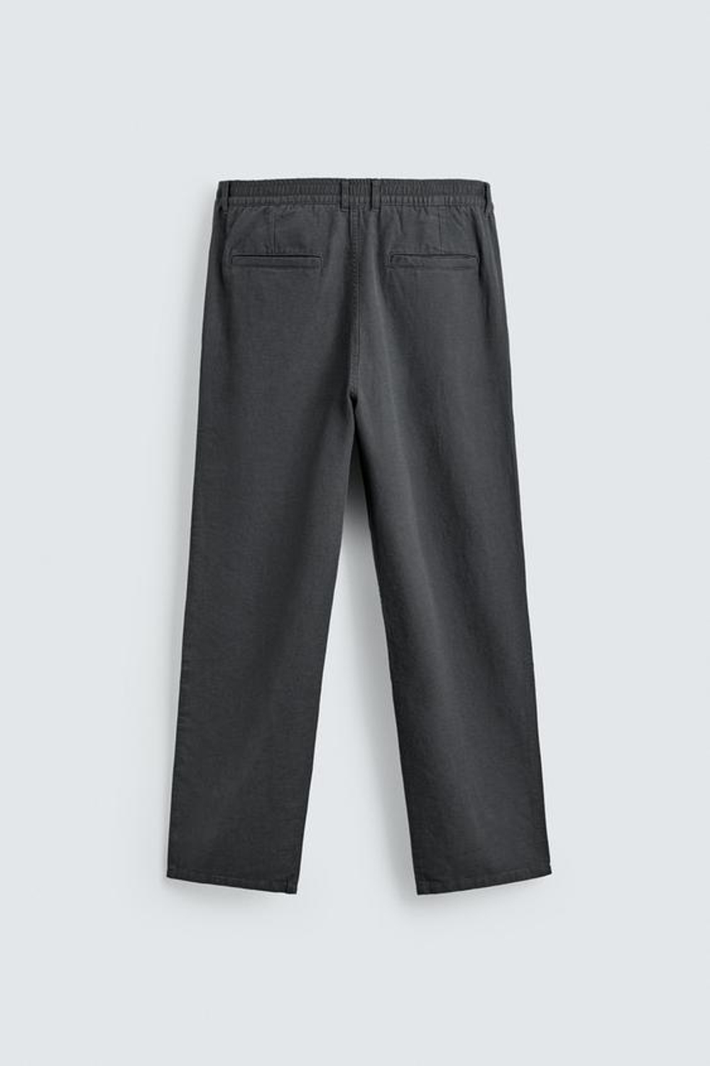 ZARA СВОБОДНЫЕ БРЮКИ STRAIGHT FIT, СТАЛЬНОЙ