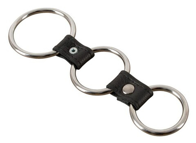 Металлические кольца на фаллос Metal Cock Ring Set of 3 by Bad Kitty (Цвет: черный)