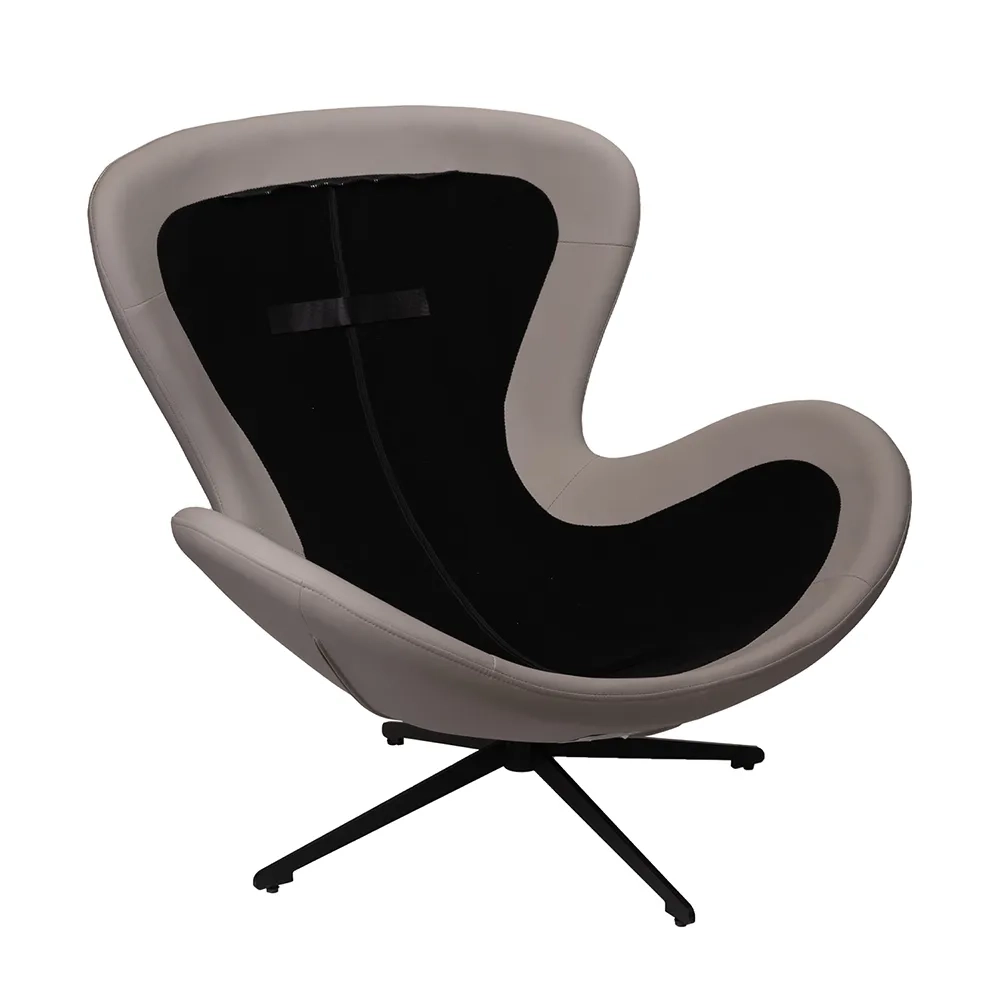 Кресло Bradex Home BLISS серый, экокожа, шенилл