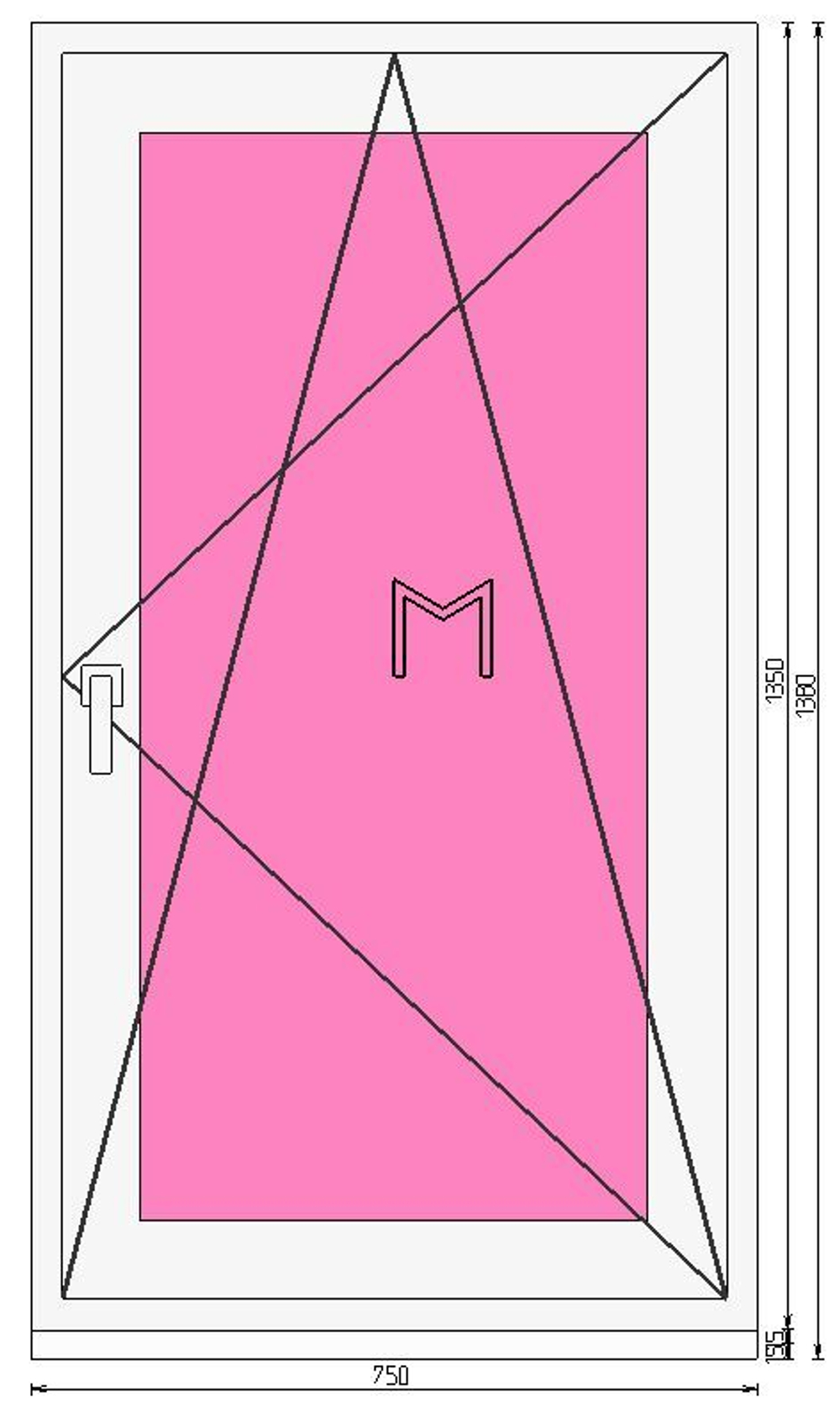 Пластиковое окно 1350 х 750 ТермА Эко + Москитная сетка