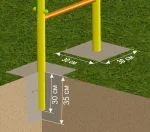 Детский спортивный комплекс с турником и брусьями Outdoor